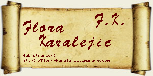 Flora Karalejić vizit kartica